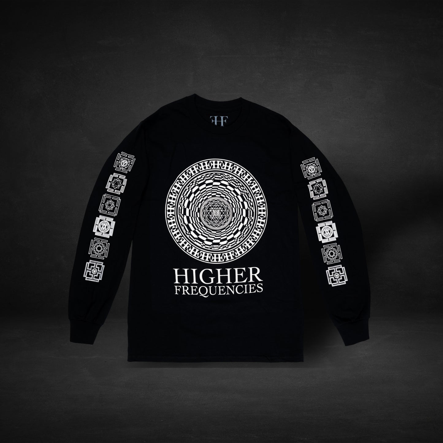 Ancestral Frequency Mandela L/S Tee - White/Black