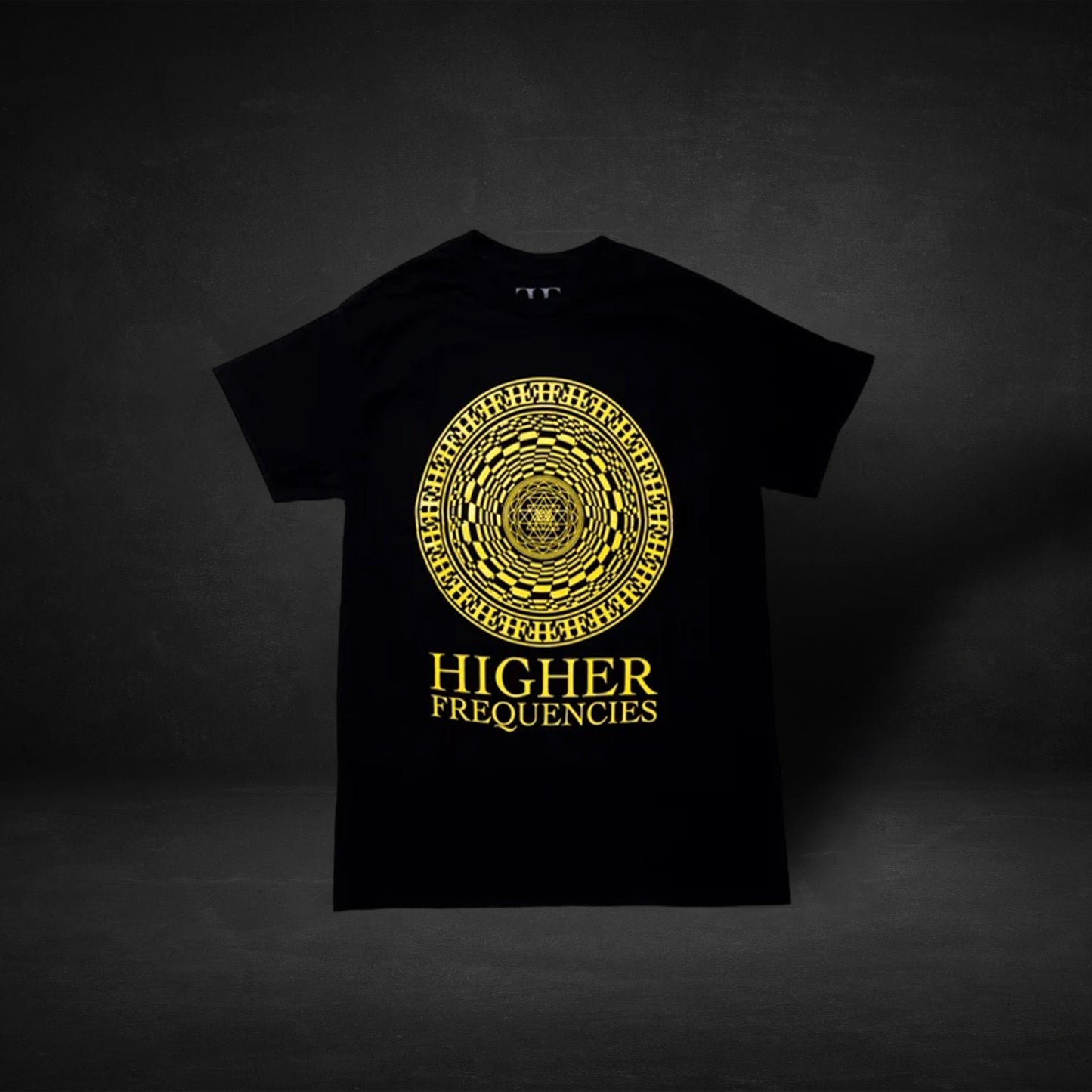 Ancestral Frequency Mandela Tee - Glowing Yellow/Black