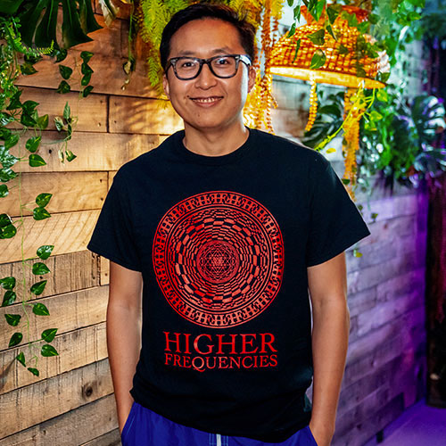 Ancestral Frequency Mandela Tee- Fiery Red/Black