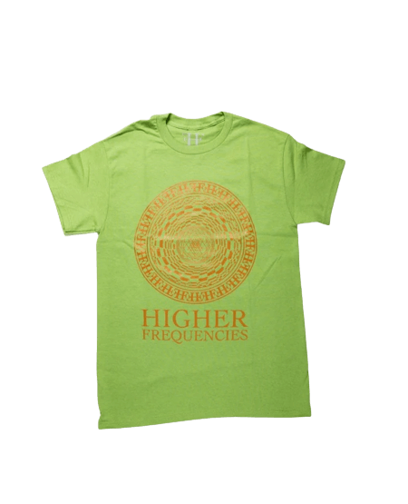 Vibrating on A Higher Frequency T-Shirt - Tan/Kiwi Green M