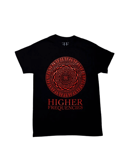 Ancestral Frequency Mandela Tee- Fiery Red/Black