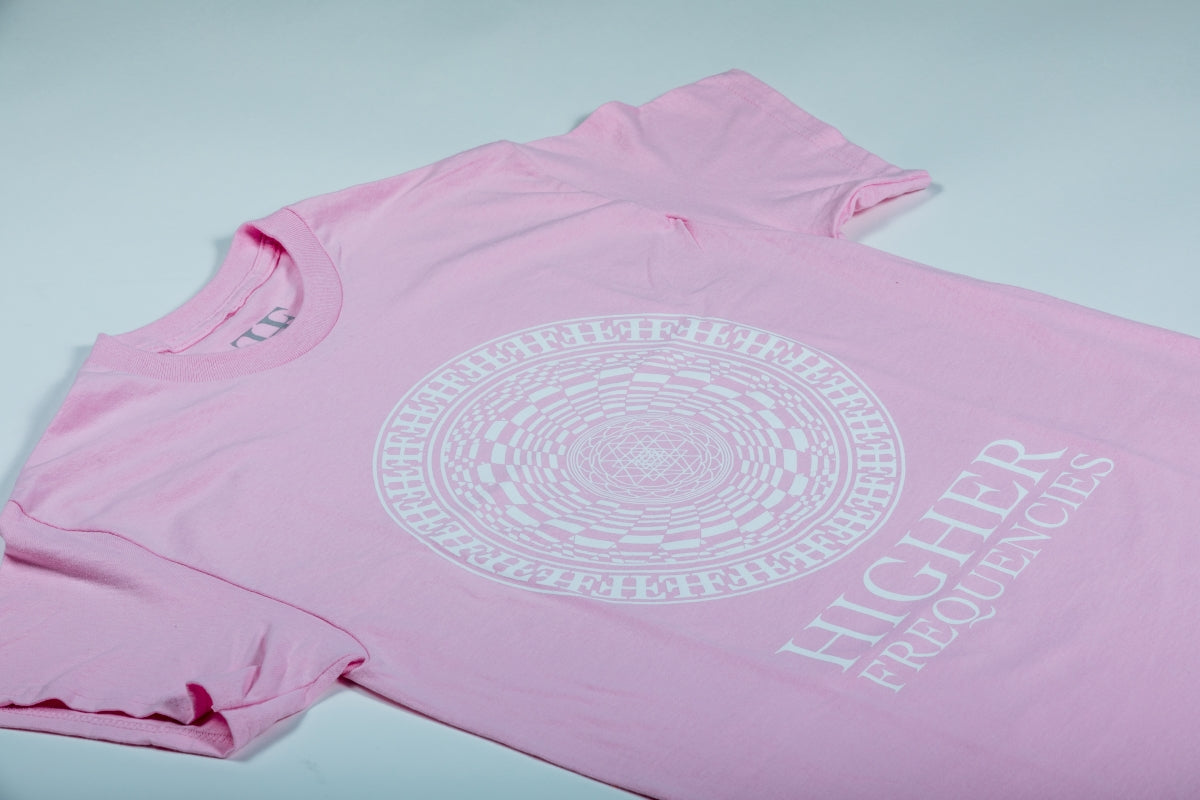 Ancestral Frequency Mandela Tee - White/Light Pink