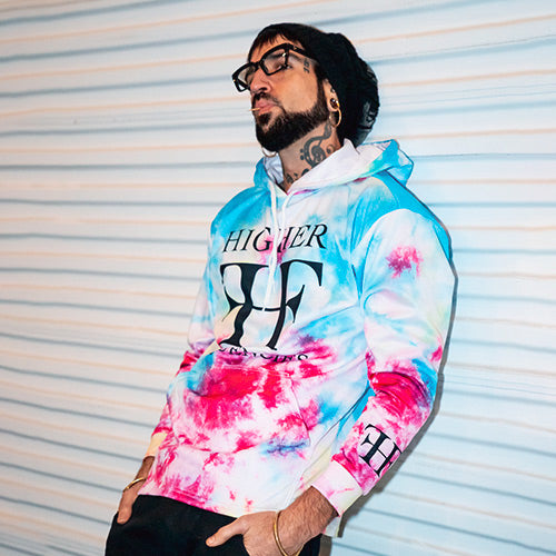 Tie-die Activewear HF Box Logo Fleece Hoodie