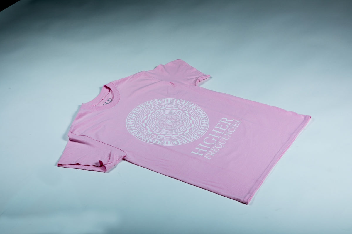 Ancestral Frequency Mandela Tee - White/Light Pink
