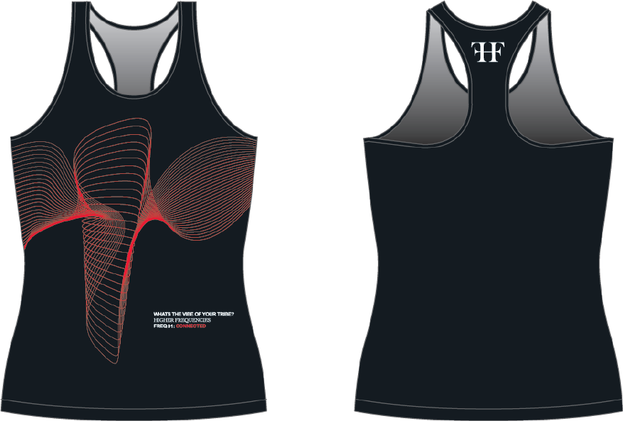 connected frequency activewear tank top for women